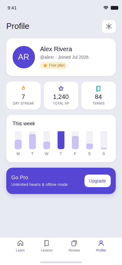 Lepsychon profile screen